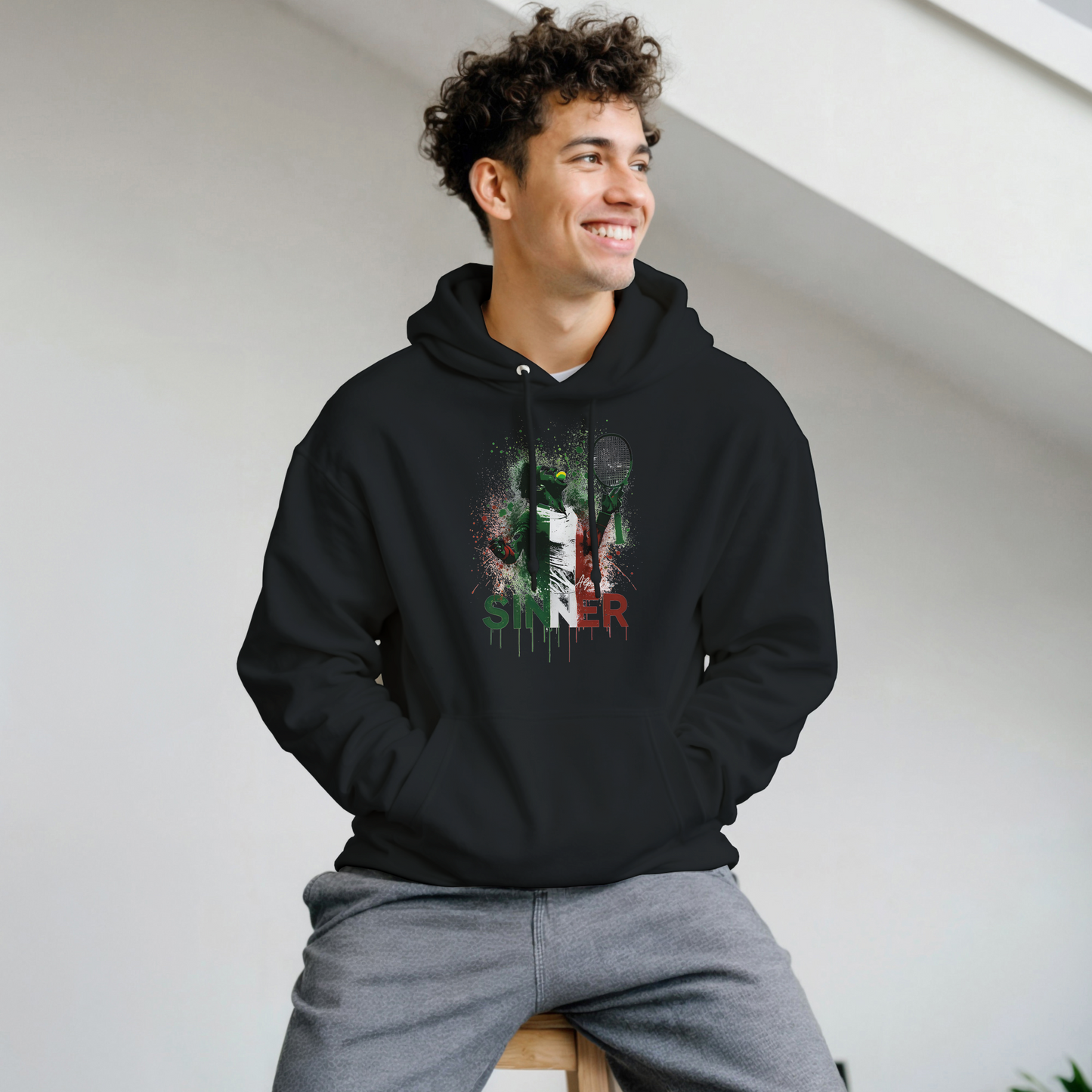 🖤 SINNER Hoodie – Art by AlpacOne™